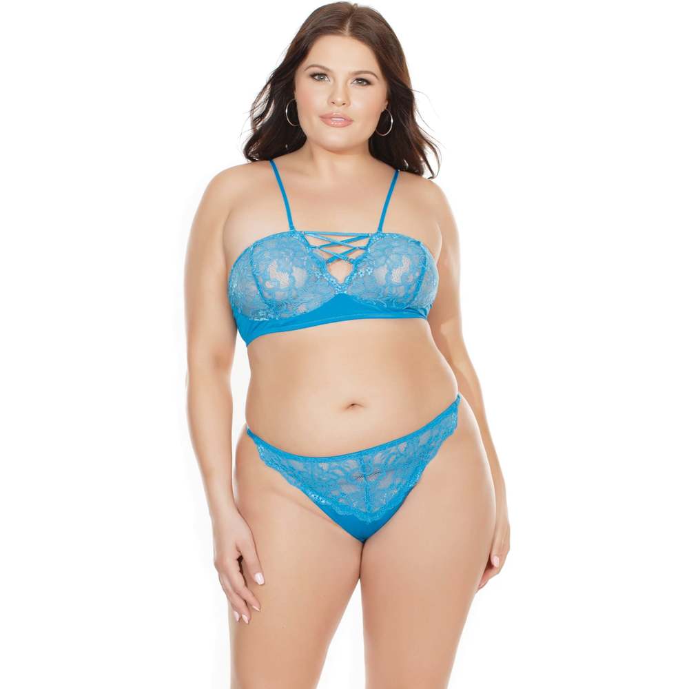Plus Size Bra & Thong Set- Coquette - 7233X